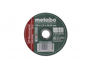 Отрезной круг Metabo 125х1,2х22 SP-Novorapid по металлу и нержавейке   арт.617177000 - фото 1